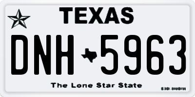 TX license plate DNH5963