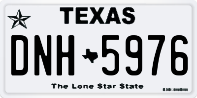 TX license plate DNH5976