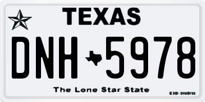 TX license plate DNH5978