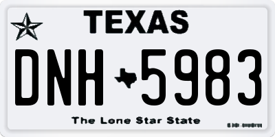 TX license plate DNH5983