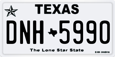 TX license plate DNH5990