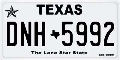 TX license plate DNH5992