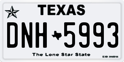 TX license plate DNH5993