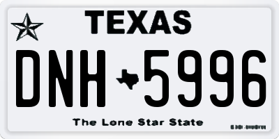 TX license plate DNH5996