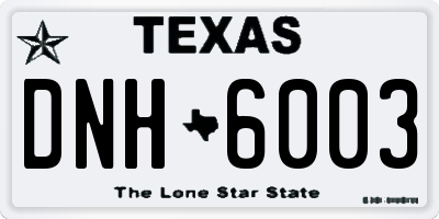 TX license plate DNH6003