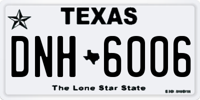 TX license plate DNH6006