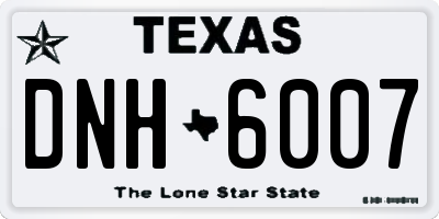 TX license plate DNH6007