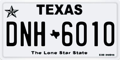 TX license plate DNH6010