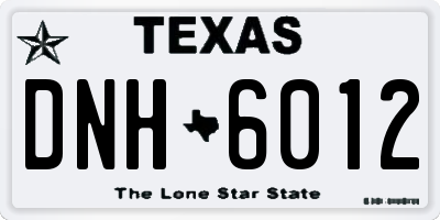 TX license plate DNH6012