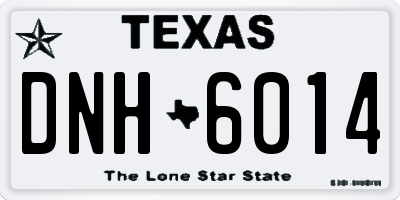 TX license plate DNH6014