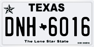 TX license plate DNH6016