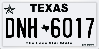 TX license plate DNH6017