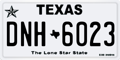 TX license plate DNH6023