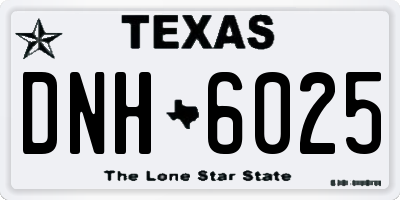 TX license plate DNH6025