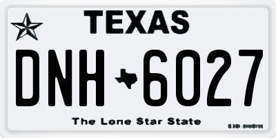 TX license plate DNH6027