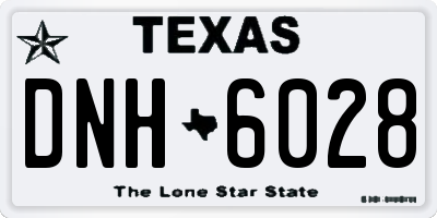 TX license plate DNH6028