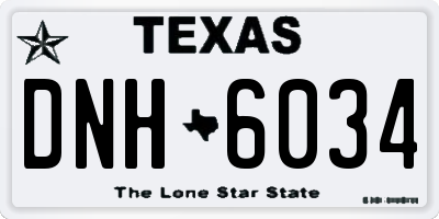 TX license plate DNH6034