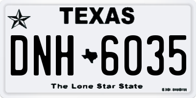 TX license plate DNH6035