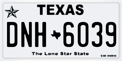 TX license plate DNH6039