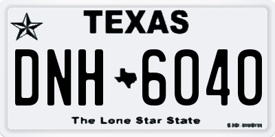 TX license plate DNH6040