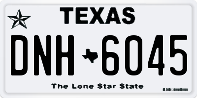 TX license plate DNH6045