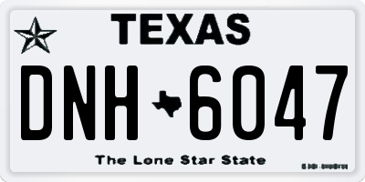 TX license plate DNH6047