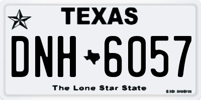 TX license plate DNH6057