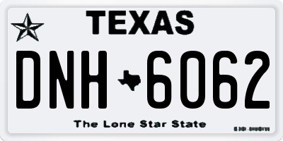 TX license plate DNH6062