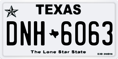 TX license plate DNH6063