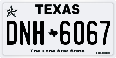 TX license plate DNH6067