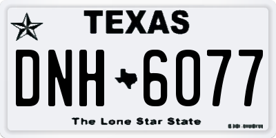 TX license plate DNH6077