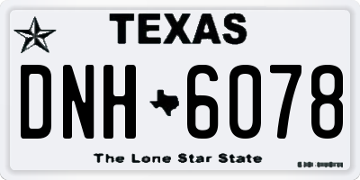 TX license plate DNH6078