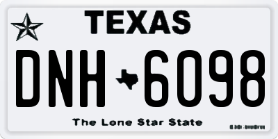 TX license plate DNH6098