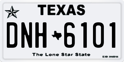 TX license plate DNH6101