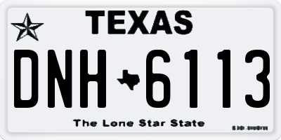 TX license plate DNH6113