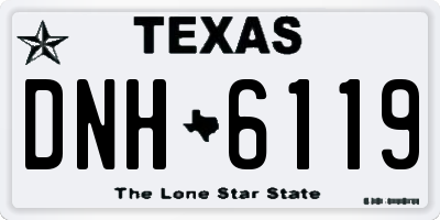 TX license plate DNH6119