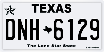 TX license plate DNH6129