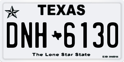 TX license plate DNH6130