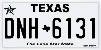 TX license plate DNH6131