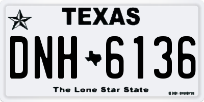 TX license plate DNH6136