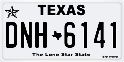 TX license plate DNH6141
