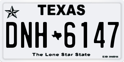 TX license plate DNH6147