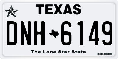 TX license plate DNH6149