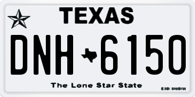 TX license plate DNH6150