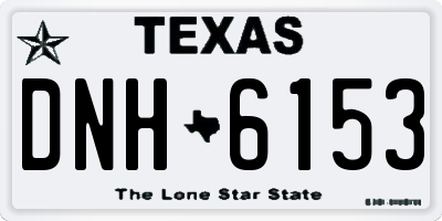 TX license plate DNH6153