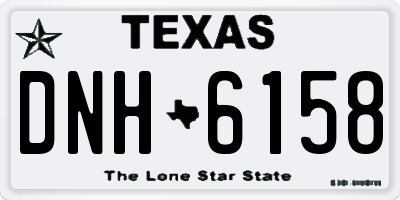 TX license plate DNH6158