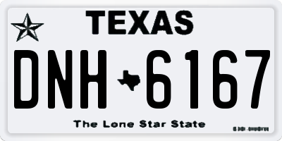 TX license plate DNH6167