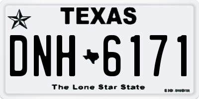 TX license plate DNH6171