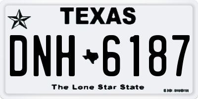TX license plate DNH6187