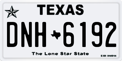 TX license plate DNH6192